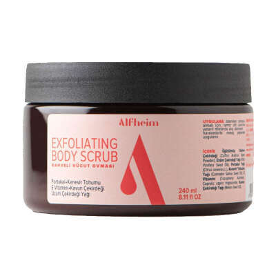 Alfheim Exfoliating Kahveli Vücut Ovması 240 ml - 1