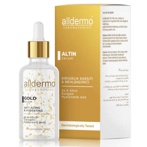 Alldermo Kırışıklık Karşıtı ve Nemlendirici Altın Serum 30 ml - 1