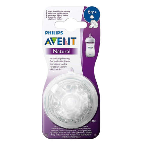 Avent Natural Biberon Emziği Y Kesik 6+ Ay 2'li Yoğun Kıvamlı Gıdalar İçin - 2