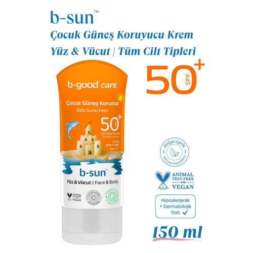 b-good b-sun SPF 50+ Çocuk Yüz ve Vücut Güneş Koruma 150 ml - 2