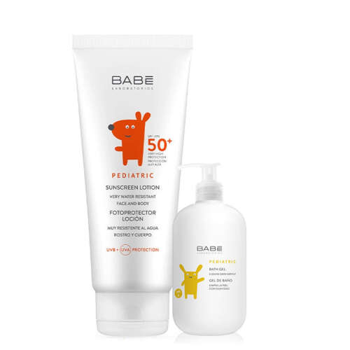 Babe Pediatrik Güneş Koruyucu Spf 50 Losyon 100 ml - Banyo Jeli HEDİYE - 1