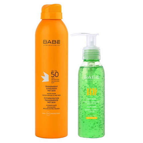 Babe Spf 50+ Transparent Sunscreen Wet Skin + Babe Aloe Vera Jel - 1