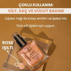 Bade Natural Lets Glow Nemlendirici Işıltılı Yağ Rose 50 ml - 1