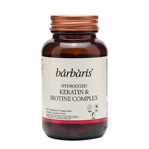 Barbaris Hydrolyzed Keratin Biotine Complex Takviye Edici Gıda 60 Kapsül - 1