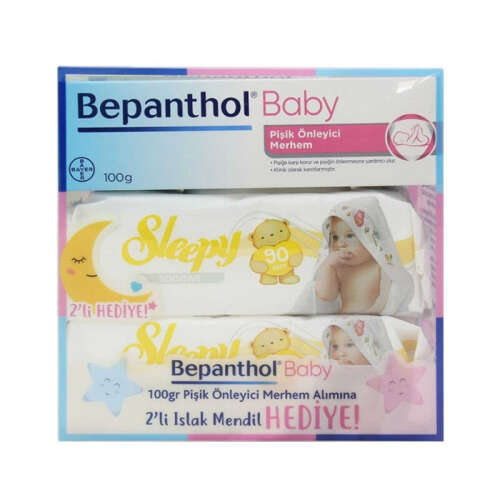 Bepanthol Baby Pişik Önleyici Merhem 100 gr + 2'li Islak Mendil HEDİYE! - 1