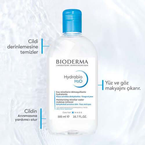 Bioderma Hydrabio H2O Yüz ve Makyaj Temizleme Suyu 500 ml - 4