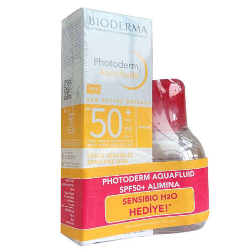 Bioderma Photoderm Aquafluid SPF50+ 40 ml Sensibio H20 100 ml HEDİYE - 1