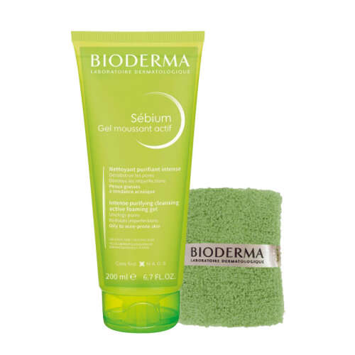 Bioderma Sebium Foaming Gel Active 200 ml + Bilek Havlusu Hediye - 1