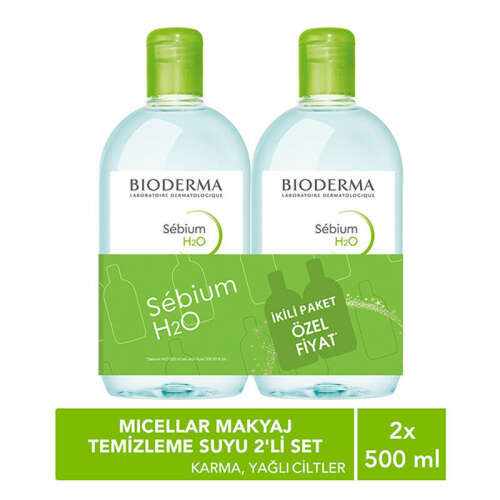 Bioderma Sebium H2O Yüz ve Makyaj Temizleme Suyu 2 x 500 ml - 2