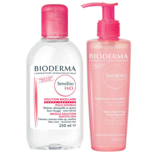 Bioderma Sensibio H2O 250ml + Sensibio Cleansing Foaming Gel 200ml - 1