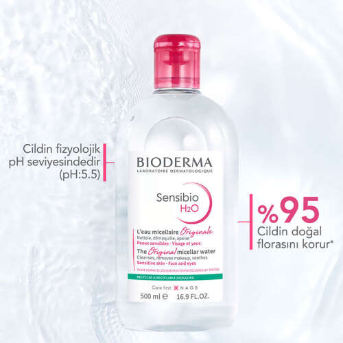 Bioderma Sensibio H2O Yüz ve Makyaj Temizleme Suyu 500 ml - 5