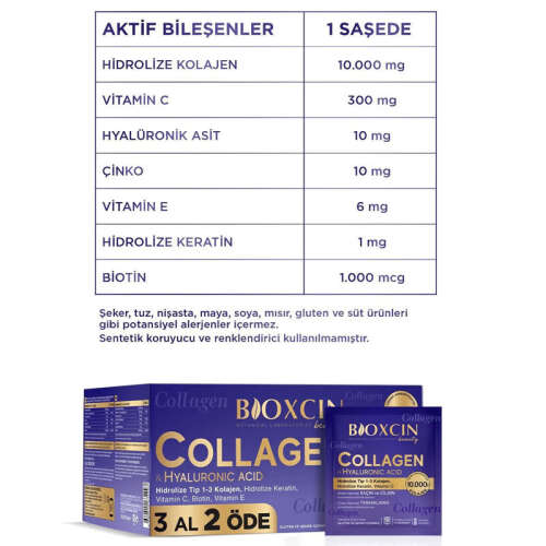 Bioxcin Beauty Collagen 90 Saşe - 3 AL 2 ÖDE - 3