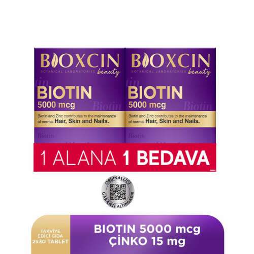 Bioxcin Biotin 5000 mcg Takviye Edici Gıda 30 Tablet - 1 ALANA 1 BEDAVA - 3