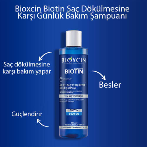 Bioxcin Biotin Şampuan 300 ml | Tüm Saç Tipleri - 5