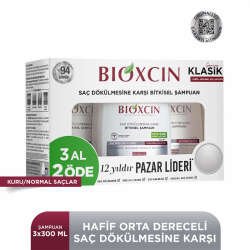 Bioxcin Genesis Kuru ve Normal Saçlar için Şampuan 3 x 300ml | 3 AL 2 ÖDE - 3