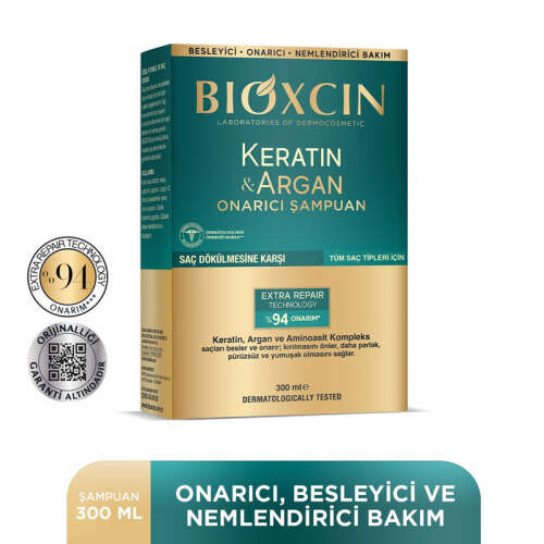 Bioxcin Keratin ve Argan Onarıcı Şampuan 2x300 ml - 3