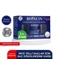 Bioxcin Quantum Şampuan 3al 2öde (Kuru-Normal Saçlar) - 2