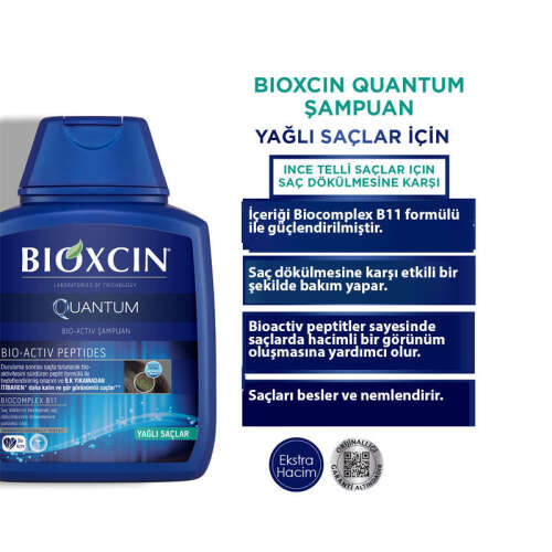 Bioxcin Quantum Yağlı Saçlar İçin Şampuan 300ml - 4