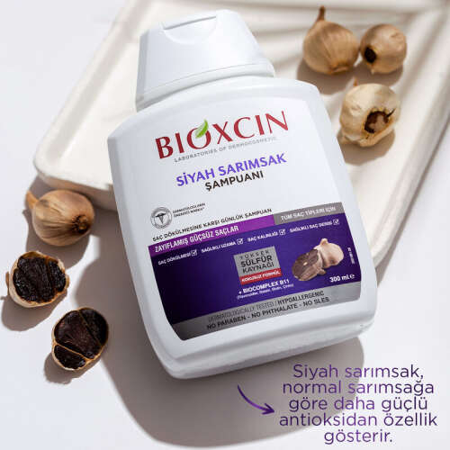 Bioxcin Saç Dökülmesine Karşı Siyah Sarımsak Şampuanı 300 ml | 3 al 2 öde - 6