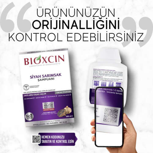 Bioxcin Saç Dökülmesine Karşı Siyah Sarımsak Şampuanı 300 ml | 3 al 2 öde - 9