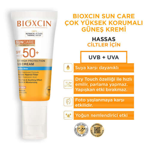 Bioxcin Suncare Spf50+ Hassas Cilt Güneş Kremi 50 ml - 5