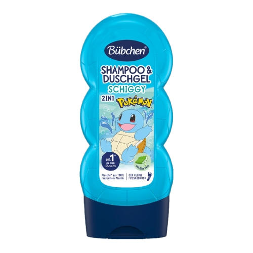 Bübchen Çocuk Şampuan ve Duş Jeli 2 in 1 Pokemon Schiggy 230 ml - 1