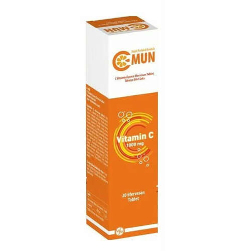 C-Mun 1000 mg Takviye Edici Gıda 20 Efervesan Tablet - 1