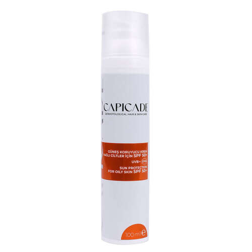 Capicade SPF50+ Güneş Koruyucu Krem 100 ml - Düzensiz ve Yağlı Ciltler - 1