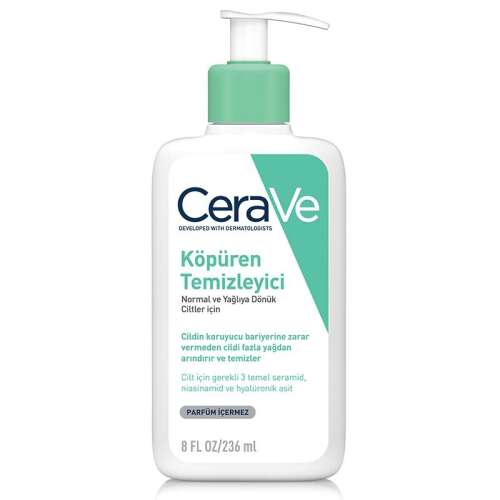 CeraVe Normal Ve Yağlı Ciltler İçin Köpüren Temizleyici 236 ml - 1