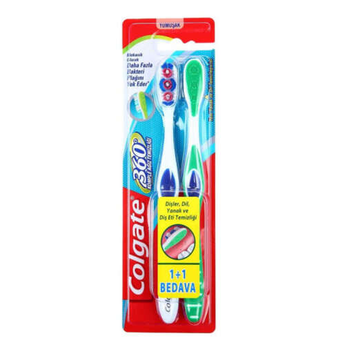 Colgate 360 Komple Ağız Temizliği 1+1 Yumuşak Diş Fırçası - 1