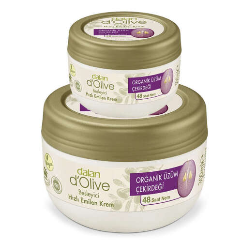 Dalan Dolive Organik Üzüm Çekirdeği Besleyici Krem 300 ml +150 ml HEDİYE - 1