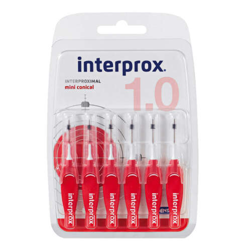 Dentaid INTERPROX 4G MiniConical Blister 6'lı - Kırmızı - N31195 - 1