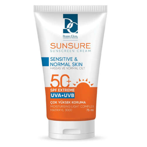 Dermo Clean Sunsure Hassas ve Normal Cilt Güneş Kremi Spf50+ 75 ml - 1