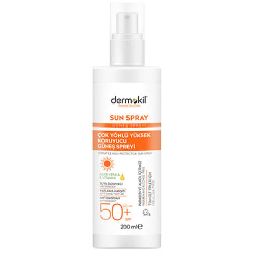 Dermokil Sun Spray Çok Yönlü Güneş Koruyucu Spf50 200 ml - 1