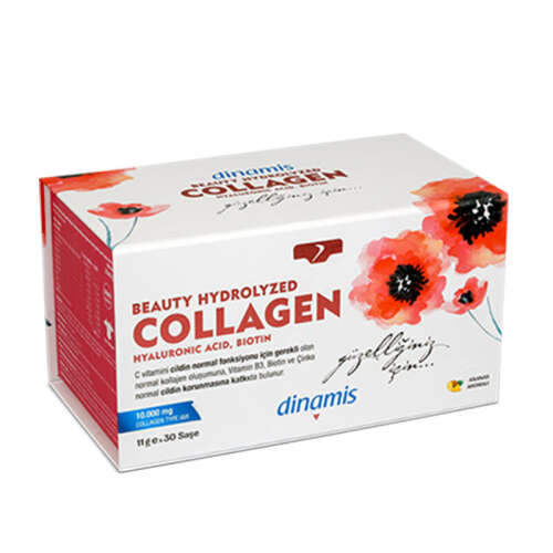 Dinamis Beauty Hydrolyzed Collagen İçeren Takviye Edici Gıda 11 g x 30 Saşe - 1