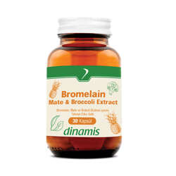 Dinamis Bromelain Mate- Broccoli Extract Takviye Edici Gıda 30 Kapsül - 1