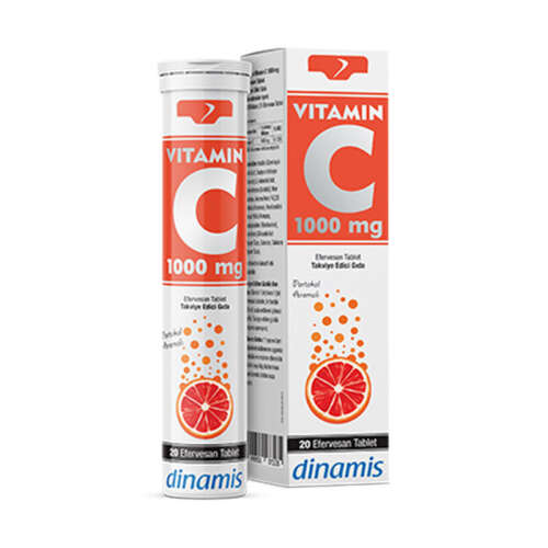 Dinamis Vitamin C 1000 mg Takviye Edici Gıda 20 Efervesan Tablet - 1