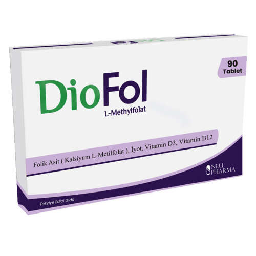 Diofol Folik Asit - Vitamin D3 İçeren Takviye Edici Gıda 90 Tablet - 1