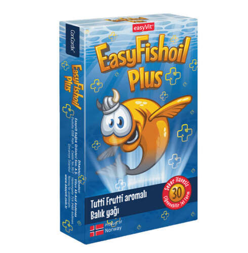 Easy Fish Oil Plus Tutti Frutti Aromalı Balık Yağı 30 Çiğnenebilir Jel - 1