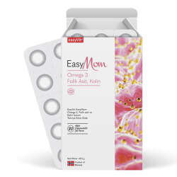 EasyMom Omega 3 Folik Asit ve Kolin İçeren Takviye Edici Gıda 30 Adet - 2