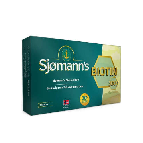 Sjomann’s Biotin 3000 İçeren Takviye Edici Gıda 30 Adet Çiğnenebilir Jel Form - 1