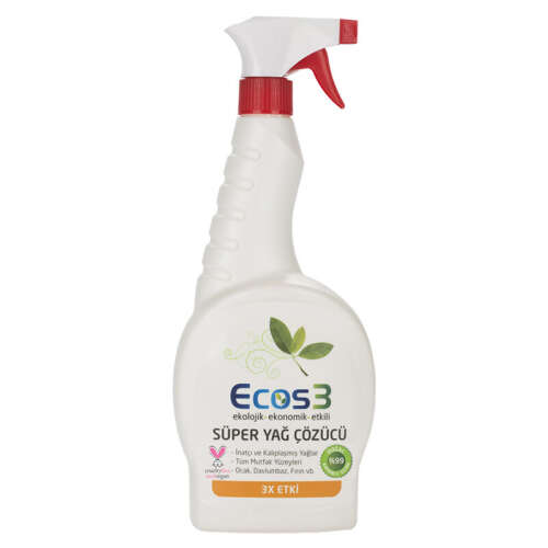 Ecos3 Ekolojik Süper Yağ Çözücü Sprey 750ml - 1