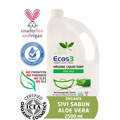 Ecos3 Organik Sıvı Sabun Aloe Vera 2500 ml - 2