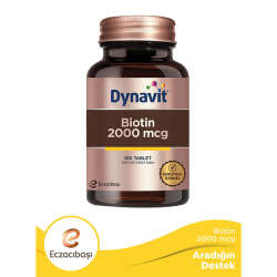 Eczacıbaşı Dynavit Biotin 2000 mcg Takviye Edici Gıda 100 Tablet - 2