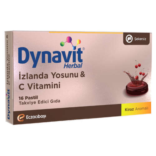 Eczacıbaşı Dynavit Herbal İzlanda Yosunu ve C Vitamini İçerikli 16 Adet Pastil - 1