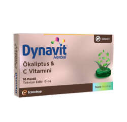 Eczacıbaşı Dynavit Herbal Mentol Aroması ve Ökaliptus İçeren 16 Adet Pastil - 1