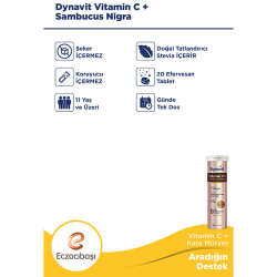 Eczacıbaşı Dynavit Vitamin C + Sambucus Nigra 15 Efervesan Tablet - 3