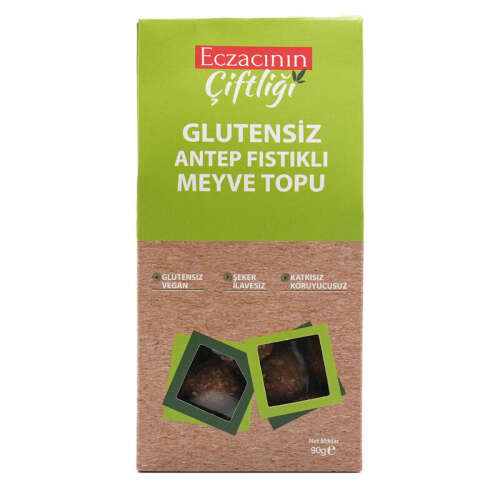 Eczacının Çiftliği Glutensiz Antep Fıstıklı Meyve Topu 90 gr - 4