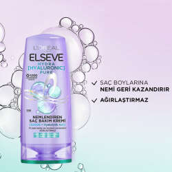 Elseve Hydra Hyaluronic Pure Nemlendiren Saç Bakım Kremi 250 ml - 3