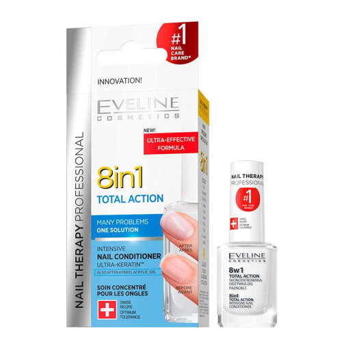 Eveline Cosmetics Total Action 8 In 1 Intensive Nail Conditioner 12 ml - 1